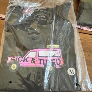 Anti Social Club Sick & Tired Pink Taxi Graphic Tee - Black